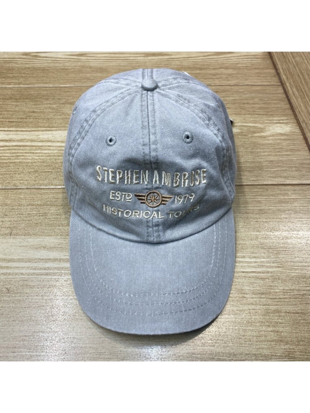 Stephen Ambrose Baseball Cap Historical Tours World War II Adams Hat Strap Back